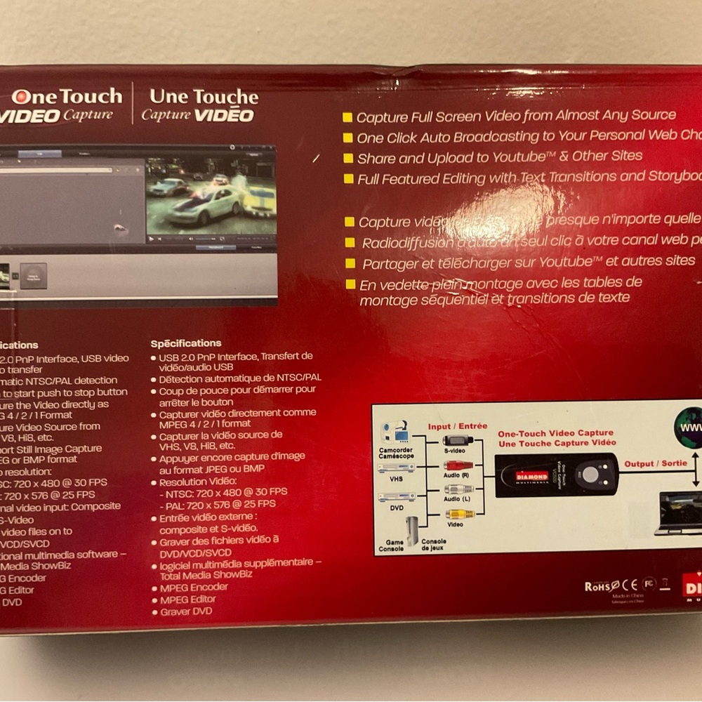 Diamond Multimedia One Touch Video Capture Composite/AV device (untested) - Picture 8 of 14